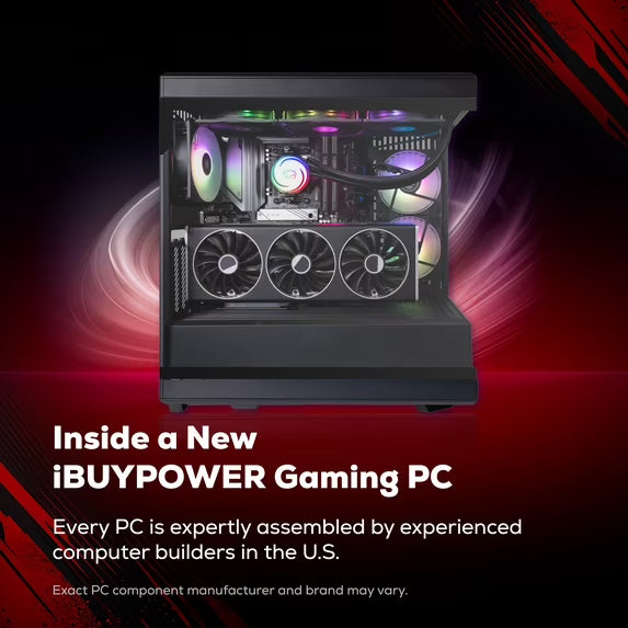 iBUYPOWER Y40 Gaming PC Desktop, AMD Ryzen 7 9800X3D, AMD Radeon RX 9070XT 16GB, 32GB DDR5 RAM, 1TB NVMe SSD