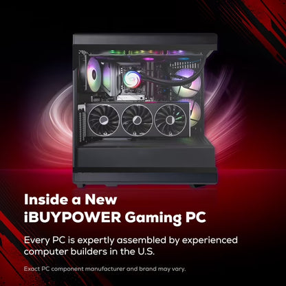 iBUYPOWER Y40 Gaming PC Desktop, AMD Ryzen 7 9800X3D, AMD Radeon RX 9070XT 16GB, 32GB DDR5 RAM, 1TB NVMe SSD
