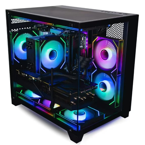 Panorama RTX 5090, Ryzen 7 9800X3D, 96GB DDR5 RAM, 4TB NVMe Gen4 SSD, Windows 11 Pro, 3 Year Warranty, RGB Keyboard+Mouse, WiFi 6E + BT, RJ45, HDMI, Prebuilt