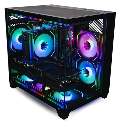 Panorama RTX 5090, Ryzen 7 9800X3D, 96GB DDR5 RAM, 4TB NVMe Gen4 SSD, Windows 11 Pro, 3 Year Warranty, RGB Keyboard+Mouse, WiFi 6E + BT, RJ45, HDMI, Prebuilt
