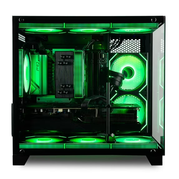 Panorama RTX 5090, Ryzen 7 9800X3D, 96GB DDR5 RAM, 4TB NVMe Gen4 SSD, Windows 11 Pro, 3 Year Warranty, RGB Keyboard+Mouse, WiFi 6E + BT, RJ45, HDMI, Prebuilt