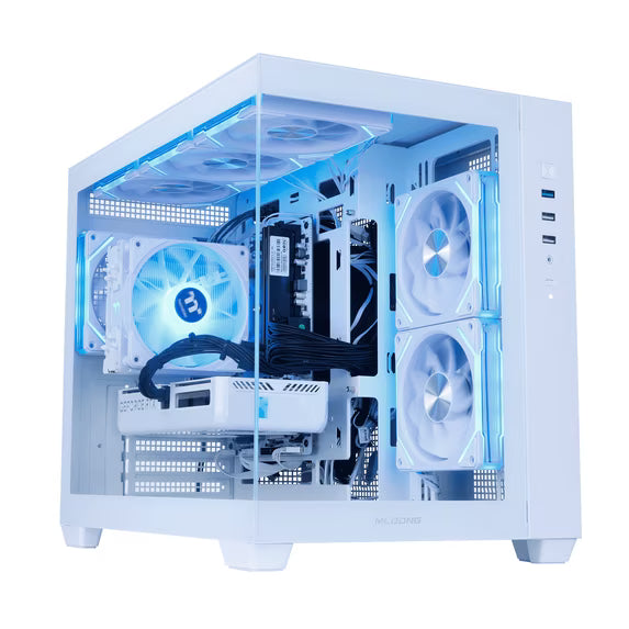 MLOONG Gaming PC Desktop, AMD Ryzen 7 8700F, GeForce RTX 5060Ti 8GB, 32GB DDR5 RAM, 1TB NVME SSD, 650W PSU, Windows 11 Home 64-bit, WIFI