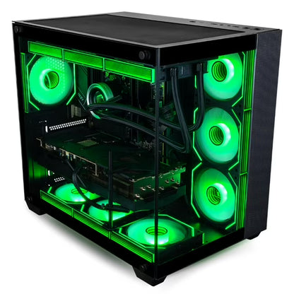 Panorama XL RTX 5090, 24-Core Ultra 9 285K, 128GB DDR5 RAM, 4TB NVMe 9100 Pro Gen5 SSD, WiFi 6E, HDMI, 3 Year Warranty. Windows 11 Pro, LiquidCooled RGB Prebuilt